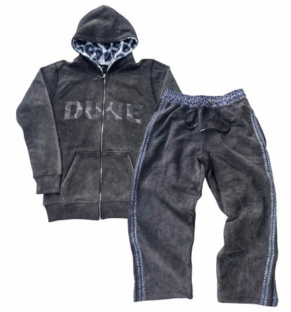 Zip-Up Hoodie & Sweats Leopard Tracksuit