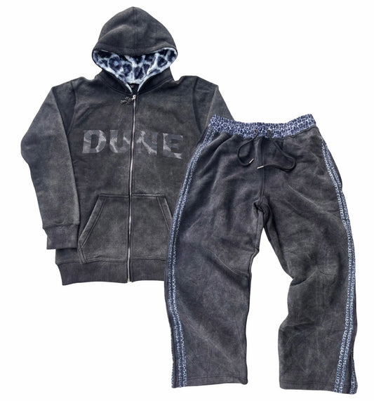 Zip-Up Hoodie & Sweats Leopard Tracksuit